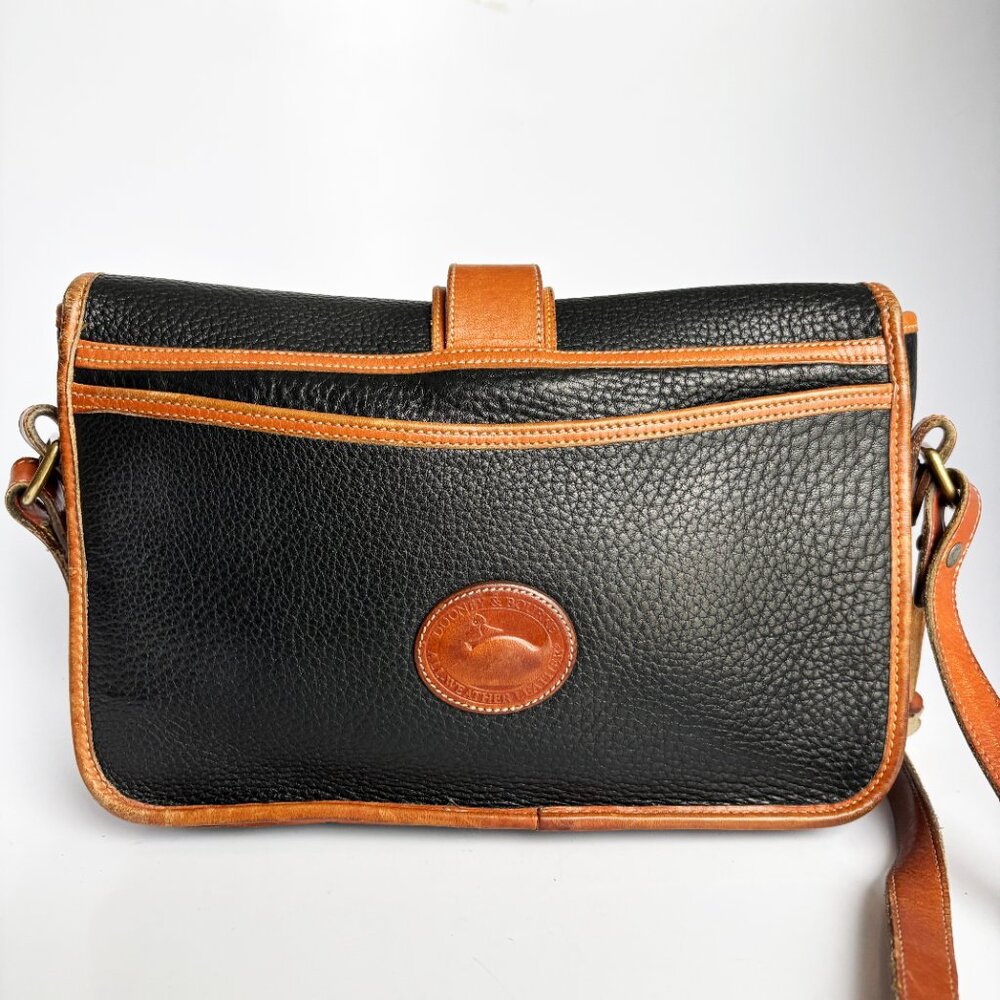 90s Dooney & Bourke All Weather Leather Large Equestrian Shoulder Bag St… - Picture 7 of 11